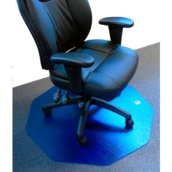 Floortex Usa Llc 9MatÂ Polycarbonate 9-Sided Blue Gaming E-Sport Chair Mat for Carpets up to 1/2" - 38" x 39" FC111001009RBL